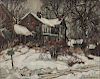 William Lester Stevens (American, 1888-1969)  House in Snow