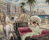 Charles Vignon (French, 20th Century)  Young Beauty in a Carriage