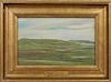 Elbridge Ayer Burbank (1858-1949), "Rolling Hills," 20th c., oil on panel, signed lower right, presented in a gilt and gesso 
