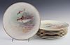 Set of Eight Royal Doulton Fish Plates, early 20th c., each decorated with fish, signed C. Hart, #MB6145, made for Ovington B