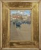 Jules Guerin (1866-1946, Active New Orleans c. 1890), "New Orleans Basin," watercolor on paper, signed lower left, presented 