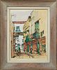 Arnold Turtle (1892-1954, New Orleans), "Exchange Alley, New Orleans," watercolor and ink, titled lower left, signed lower ri