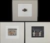 Kyu-Baik Hwang (1932- , New York), "Three Grinders," 1980, etching, 67/100; "Billiards," 1981, etching, 100/100; and "Stone a