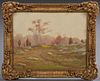 Albert E. Smith (1862-1940, Connecticut), "Connecticut Landscape," 1918, oil on board, signed and dated lower left, presented
