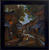 Minh Loc, "Path Entering the Village," 2004, oil on canvas, signed and dated lower right, identified verso, framed, H.- 13 1/