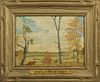 Harold Abbott Green (1883- 1969, Connecticut), "Autumn Landscape," 20th c., oil on board, signed lower right, presented in a 