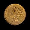 A United States 1857 Liberty Head $20 Gold Coin