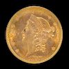 A United States 1857-S S.S. Central America: Liberty Head $20 Gold Coin