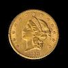 A United States 1858-S Liberty Head $20 Gold Coin