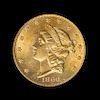A United States 1860 Liberty Head $20 Gold Coin