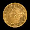 A United States 1860 Liberty Head $20 Gold Coin