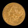 A United States 1860-S Liberty Head $20 Gold Coin