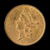 A United States 1876-CC Liberty Head $20 Gold Coin