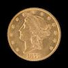 A United States 1877-CC Liberty Head $20 Gold Coin