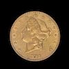 A United States 1891-CC Liberty Head $20 Gold Coin