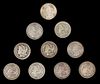 * A Collection of Ten United States Morgan Silver Dollar Coins