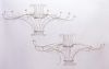 PAIR OF CONTINENTAL WHITE PAINTED IRON EIGHT-LIGHT SCONCES