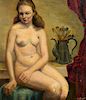 Moses Soyer, (Russian-American, 1899-1974), Seated Female Nude