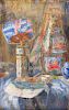 * James Ensor, (Belgian, 1860-1949), Chinoiseries - Chinese Vases and fans, c. 1908-10
