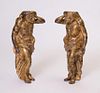PAIR OF GILT-BRONZE FIGURAL SUPPORTS IN THE FORM OF ATLAS
