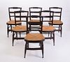 SET OF SIX REGENCY PAINTED SIDE CHAIRS