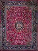 PERSIAN WINE RED-GROUND MEDALLION CARPET
