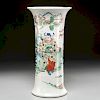 Chinese famille rose porcelain Gu vase