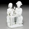 Chinese blanc de chine figural group