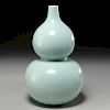 Chinese celadon-glaze double gourd vase