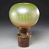 Louis Comfort Tiffany lamp insert and globe shade