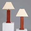 Pair Jacques Adnet style table lamps