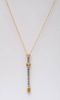 PLATINUM AND 18K YELLOW GOLD AND DIAMOND PENDANT NECKLACE