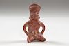 Jalisco Redware Pottery Seated Figural Vessel