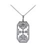 Art Deco Platinum Gold Diamond Pendant Necklace