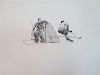 Sports Illustrated Original Sketch by Robert Riger The Violent Skills of Ice Hockey