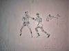 Sports Illustrated Original Sketch by Robert Riger Ingo's Right and Floyd's Peekkaboo Lu Collision, J