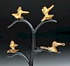 Pre-Columbian Vicus-Frias Gold Birds (Group of 4)