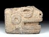 Mayan Stone Hacha Fragment - Head of Snake