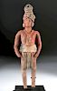 Mayan Jaina Ceramic Standing Lord with Headdress