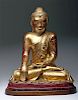 19th C. Burmese Gilded Bronze Mandalay Buddha