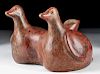 Colima Redware Conjoined Duck Vessel - ex-Hollywood