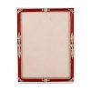 Russian Faberge 56 Rose Gold (14K), 88 Silver and Guilloche Enamel Picture Frame. Signed ?.???????,