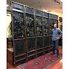 Important Palace-Size Late 19th or Early 20th Century Chinese Black Lacquer Wood, Deep Relief Carve