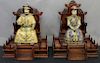2 Antique Champleve Chinese Ancestoral Sculptures