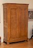FRENCH BURR ELM AND FRUITWOOD ARMOIRE