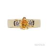 18kt Gold, Colored Diamond, and Diamond Ring, R.W. Wise