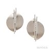Platinum and Diamond Earrings, R.W. Wise