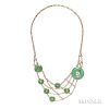 18kt Gold, Jade, and Diamond Necklace