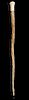 25. Narwhal Staff- Mid 19th Century- A very classical and important narwhal tooth handle with a beautiful rich patina and a pair of circles carved ato