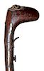 170. Days Patent Gun Cane- Mid 19th Century- A working under hammer percussion muzzle loading gun cane which is signed “Weswood, London” polished wood